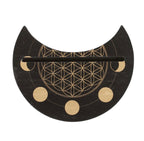 Flower of Life Tarot Card Stand – Moon Phase Wooden Holder
