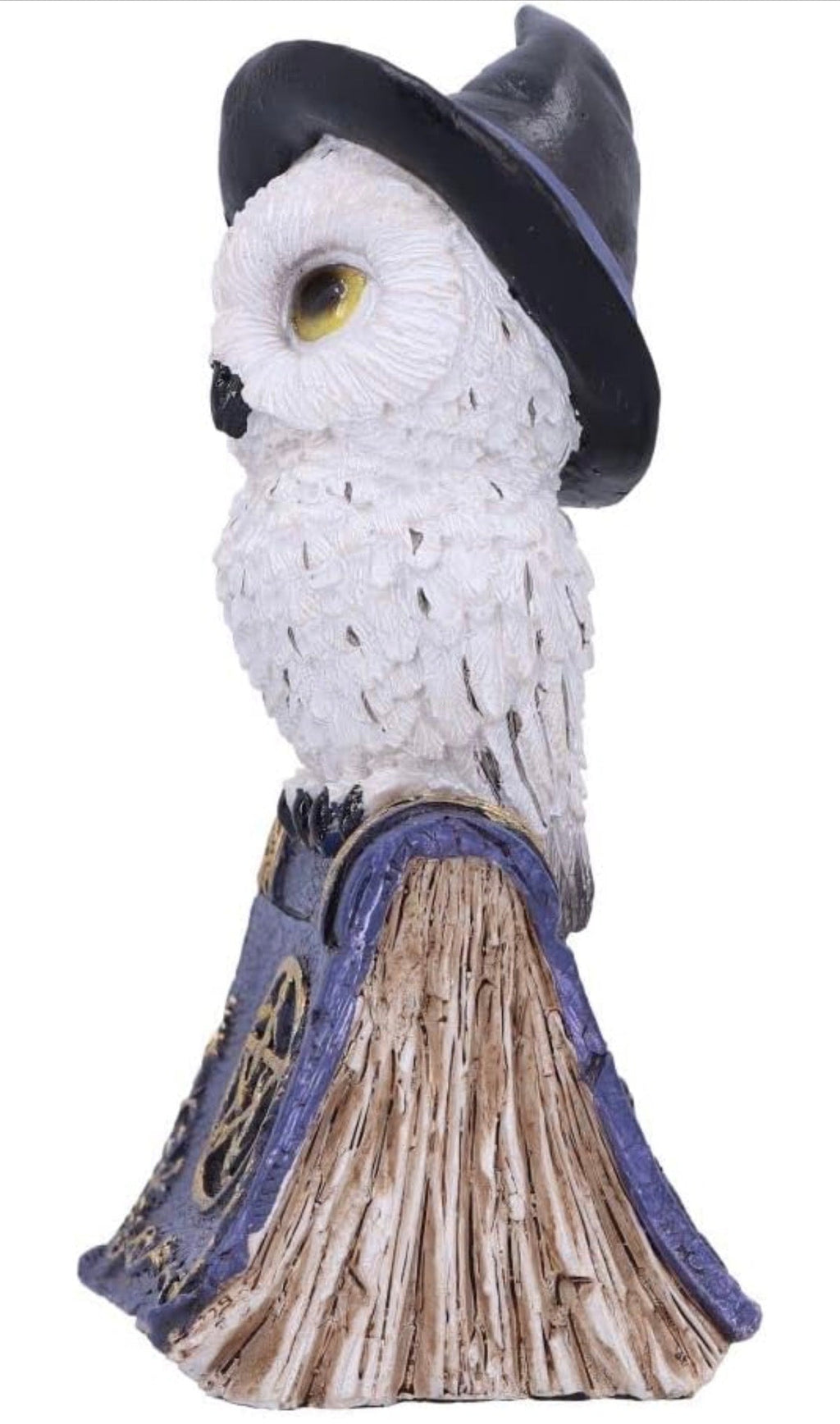 Witch's Familiar Owl Figurine on Spell Book