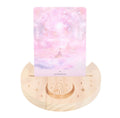 Crystal Moon Tarot Card Holder – Wooden Card Stand