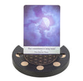 Flower of Life Tarot Card Stand – Moon Phase Wooden Holder