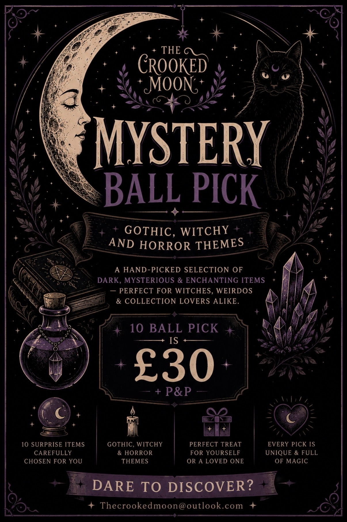 The Crooked Moon Mystery Bundle | 10 Hand-Picked Gothic, Witchy & Horror Treasures