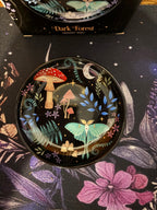 Dark Forest Round Ceramic Trinket Dish empty