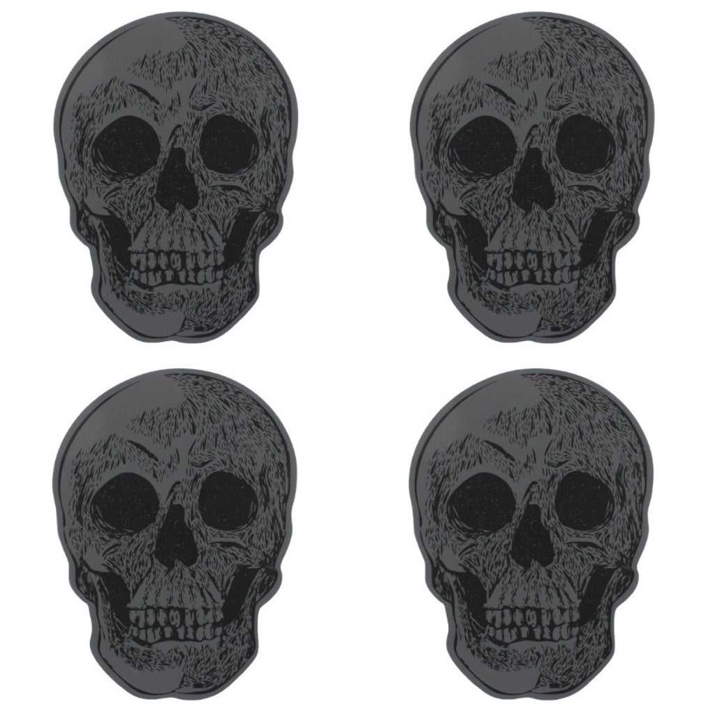 Skull Coaster Set - all four coasters flat lay on white