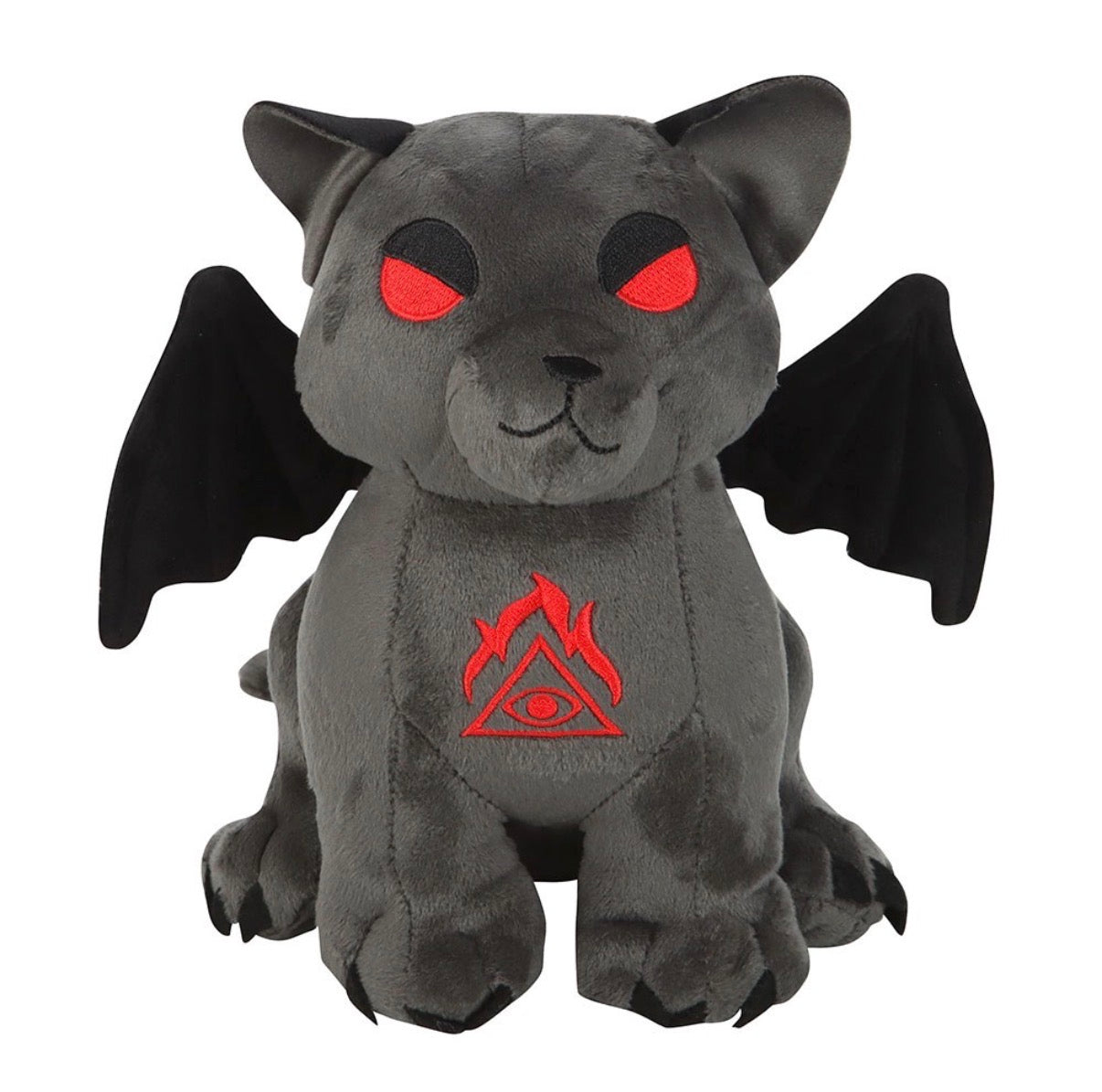 Vampire Cat Plush - front view white background