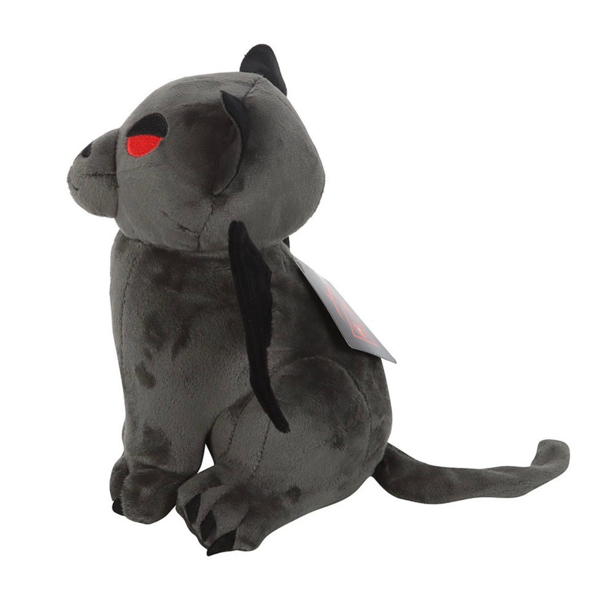 Vampire Cat Plush - side view showing tail
