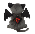 Vampire Cat Plush - back view showing wings and tag