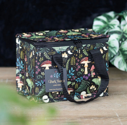 Dark Forest Lunch Bag - styled shot with plants