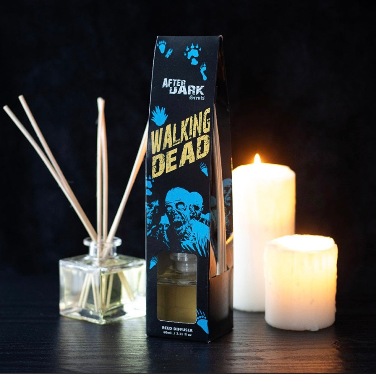 Walking Dead Reed Diffuser - styled with candles