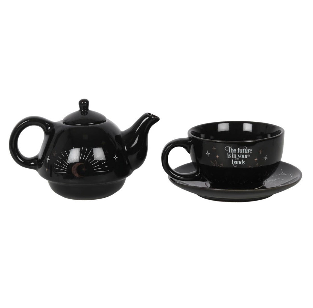 The Future Is In Your Hands Tea For One Set - teapot and cup separated