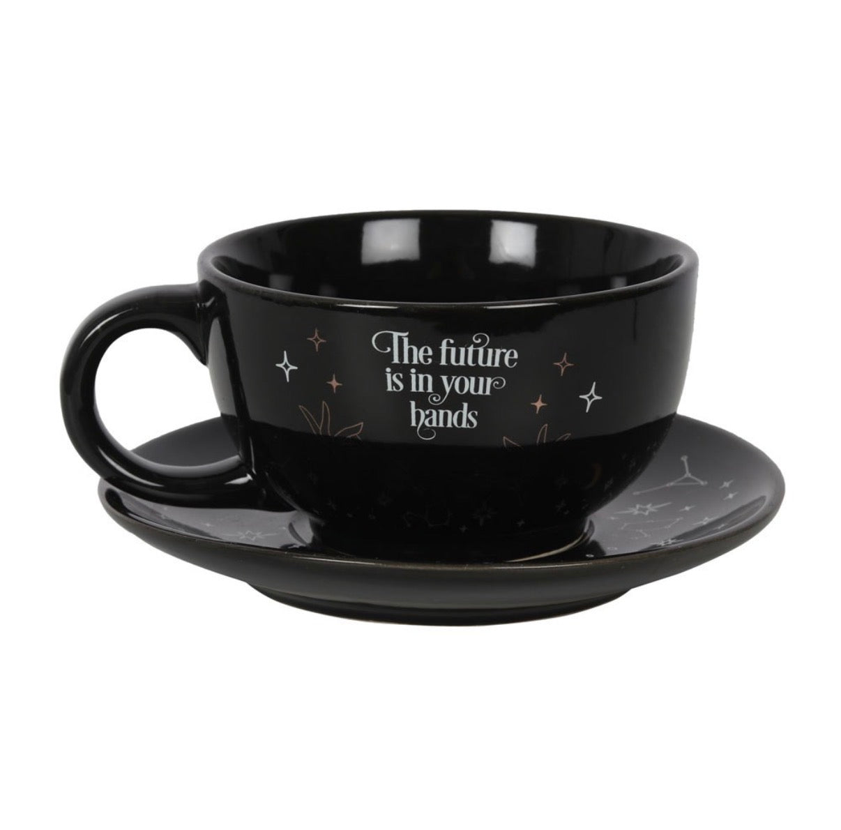 The Future Is In Your Hands Tea For One Set - cup and saucer close up