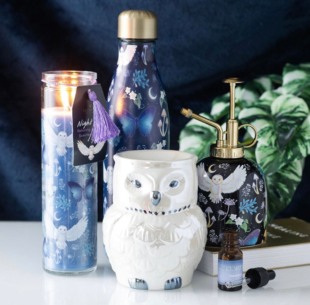 Night Owl Lavender Scented Candle - styled with Night Owl collection products