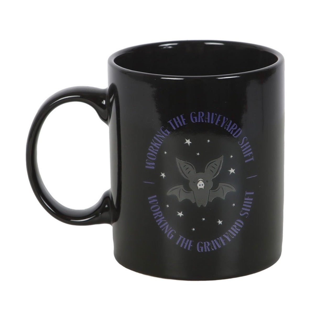 Graveyard Shift Mug front view on white background