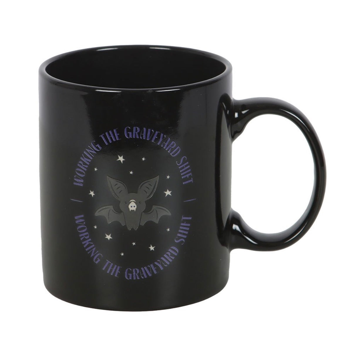Graveyard Shift Mug side view on white background