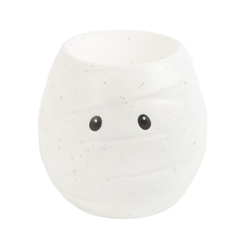 Mummy shaped ceramic oil burner side view