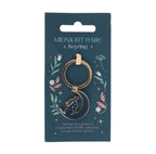 Midnight Hare Keyring on gift card front view