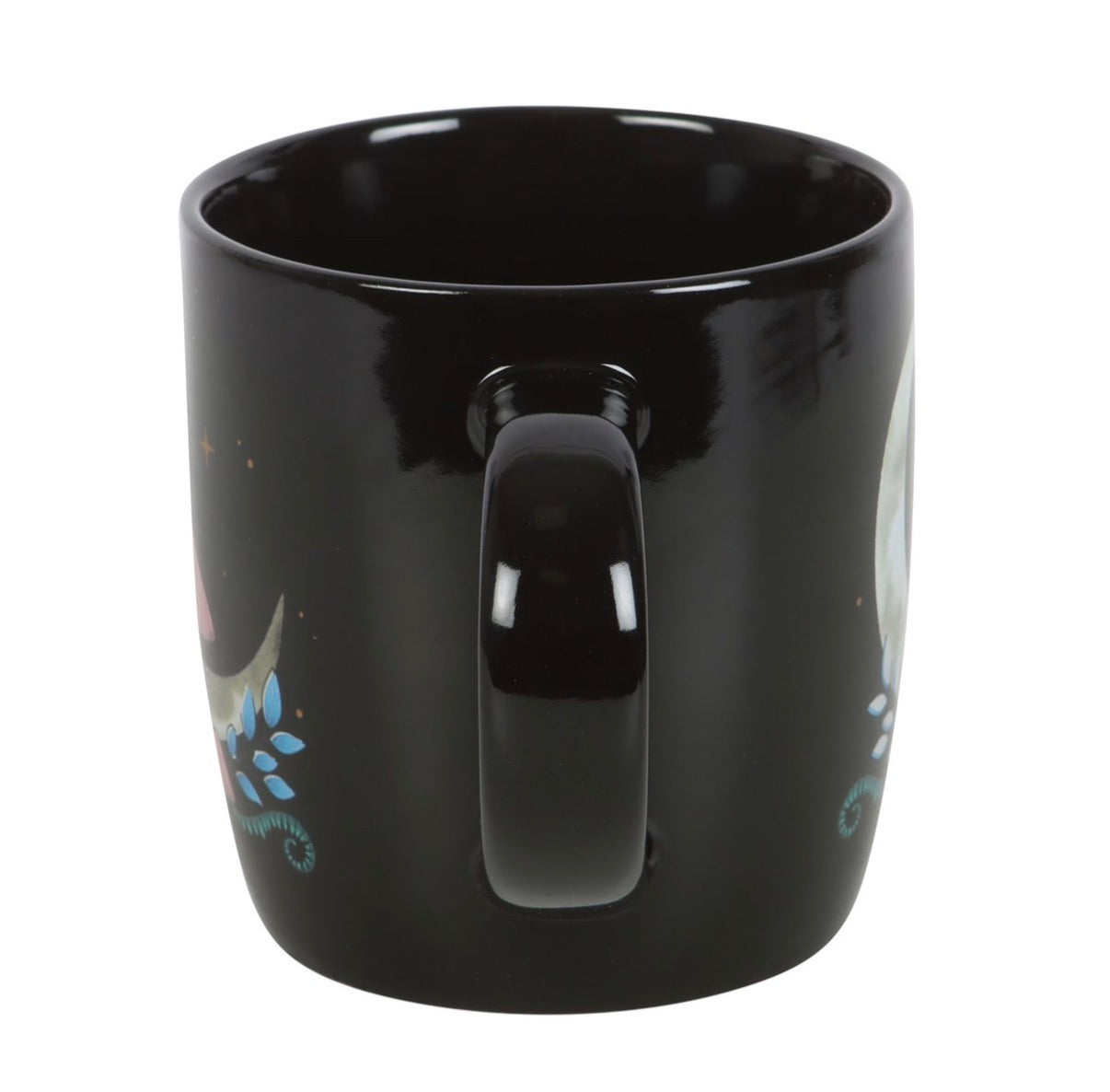 Moon & Mushroom Black Mug
