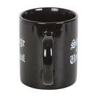 Strange and Unusual Mug back view on white background