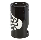Skeleton Hand Ceramic Oil Burner back view on white background