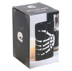 Skeleton Hand Ceramic Oil Burner in branded gift box packaging