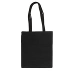 Flaming Butterfly Tote Bag back view showing plain black reverse