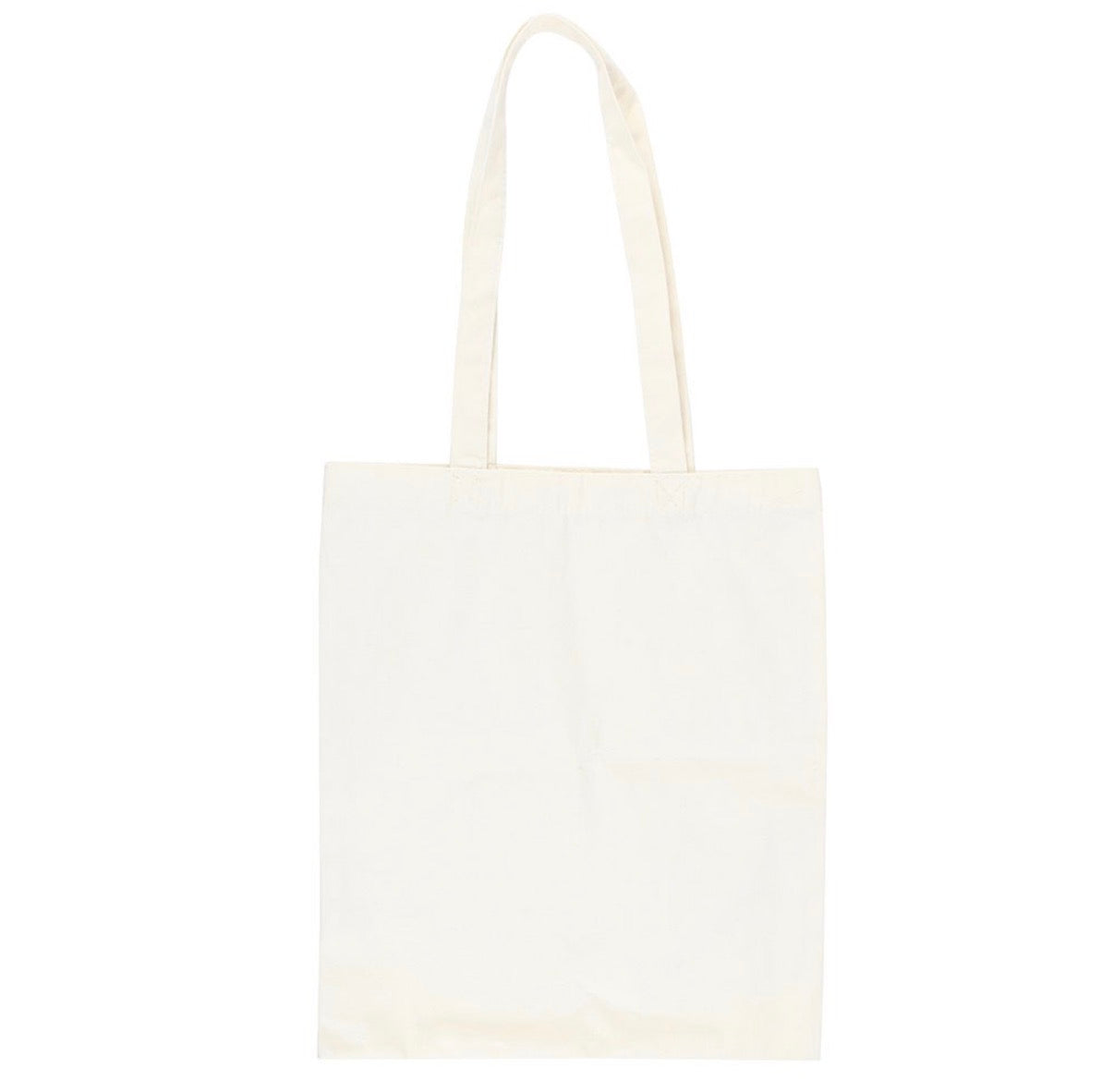 Funky Fungi Mushroom Print Tote Bag back view showing plain cream reverse