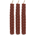 Blessed Bee Beeswax Spell Candles three candles out of box showing honeycomb texture