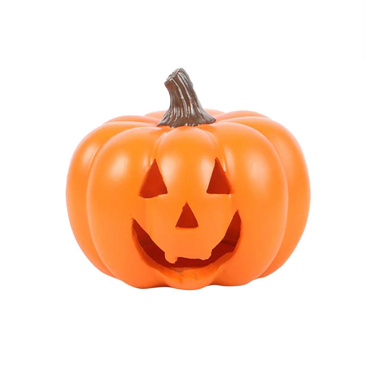 Jack-o'-Lantern Pumpkin Backflow Incense Burner - front view on white background