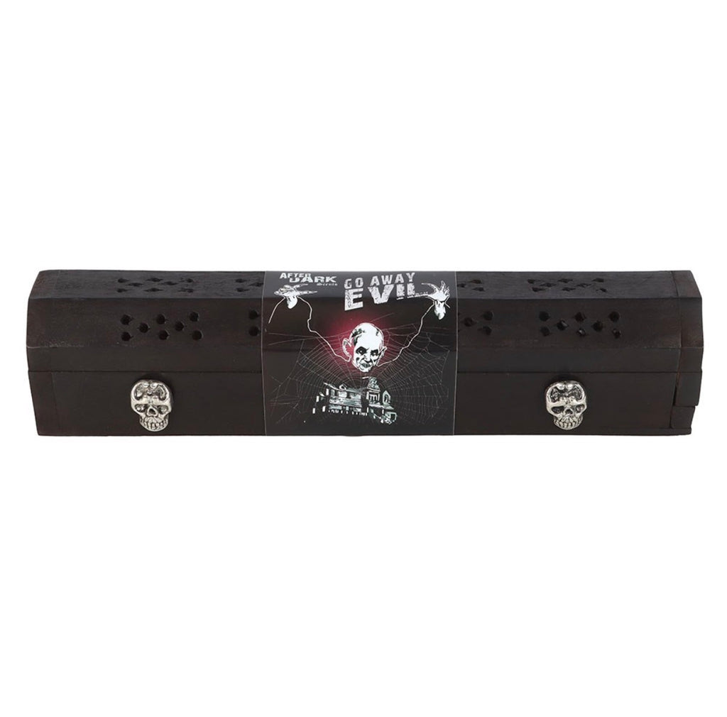 Go Away Evil incense box - front view closed