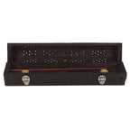 Go Away Evil incense box - open showing interior holders