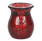 Red Flame Crackle Oil Burner - side view on white background