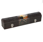 Werewolf Poison skull incense box - angle view closed