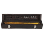 Werewolf Poison skull incense box - open showing incense sticks inside