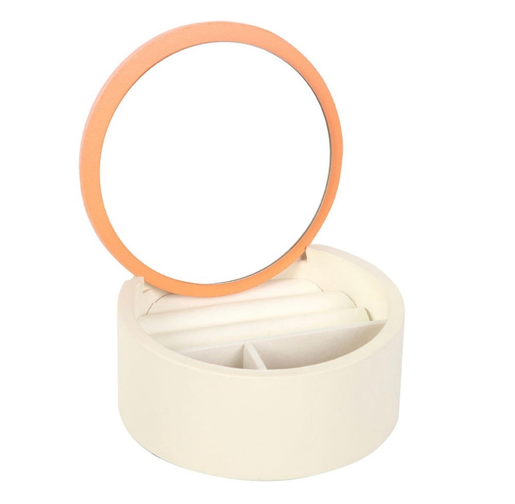 Golden Hour Sun Jewellery Box - open on white background showing interior