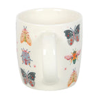 Butterfly and Bug Garden Ceramic Mug - back view on white background