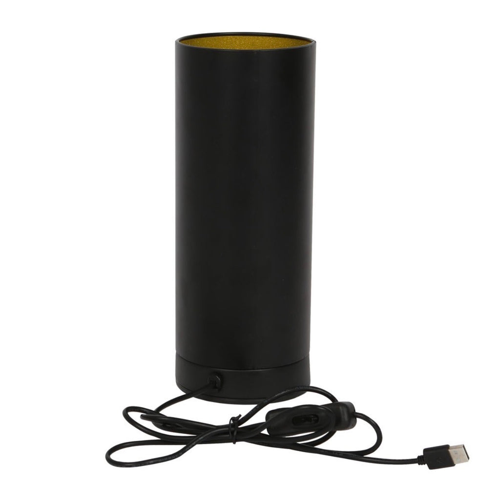 The Art of Palm Reading USB Lamp - back view showing USB cable and switch
