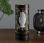 The Art of Palm Reading USB Lamp - lifestyle shot on wooden surface