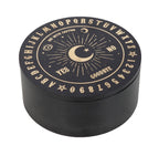 Ouija Board Round Jewellery Box with Mirror - closed on white background