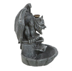 Gargoyle Backflow Incense Burner - opposite side view on white background