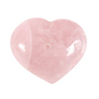 Rose Quartz Heart Incense Holder close up showing drilled hole and natural inclusions