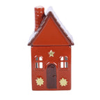 Hearth Cottage Ceramic Oil Burner front view white background showing gold star embellishments