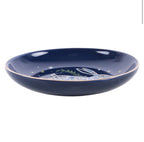 Leaping Hare Ceramic Trinket Dish side view white background showing depth and gold rim