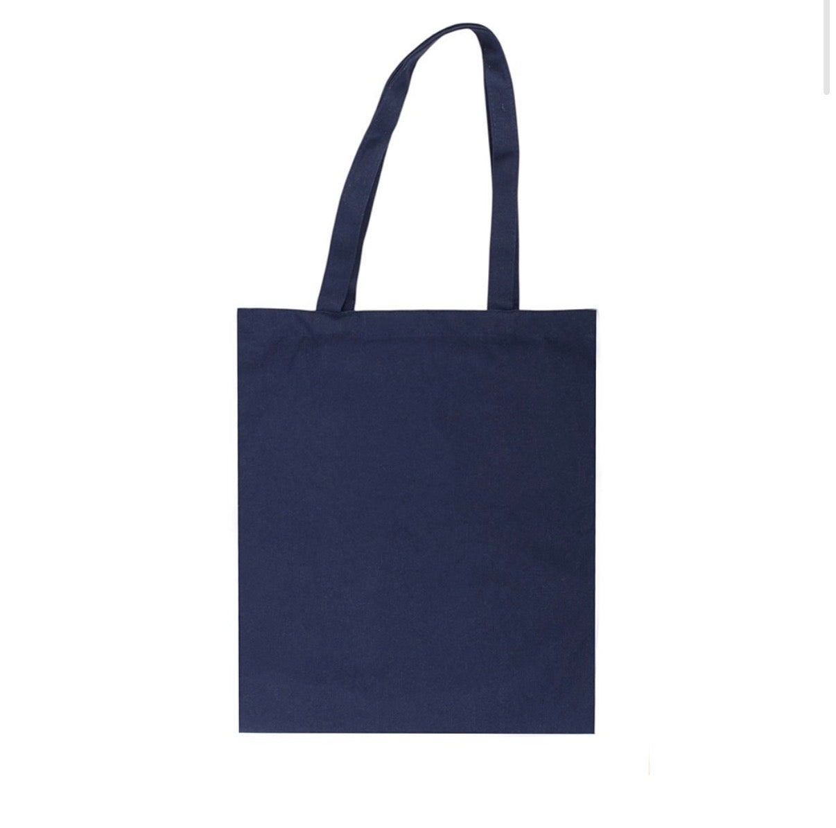 Solstice Wreath Tote Bag plain navy reverse white background