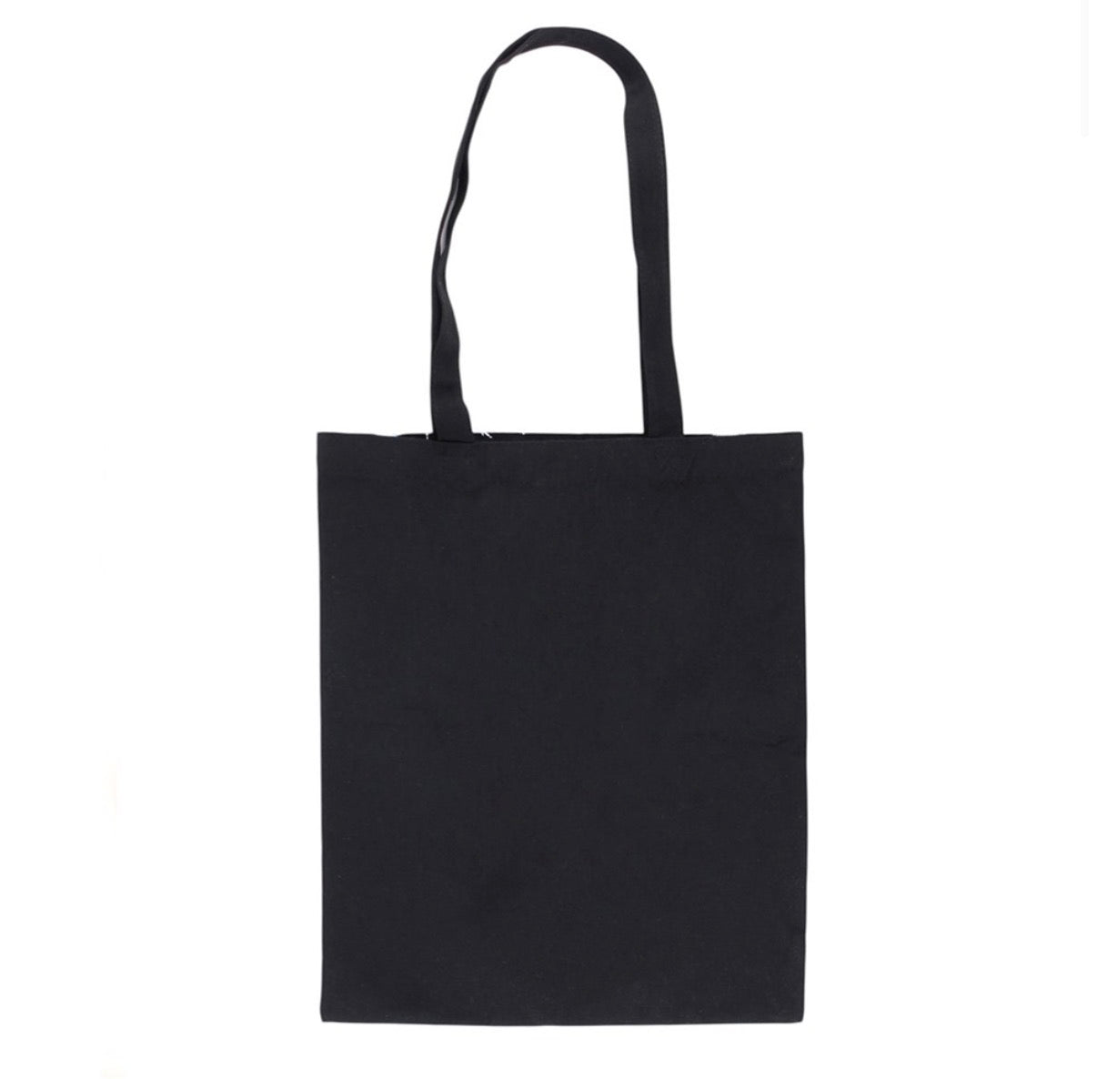 The Reader Tarot Tote Bag plain black reverse white background