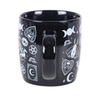 Spellbound Secrets Ceramic Mug back view white background showing planchette and dragon