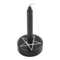 Pentagram Spell Candle Holder with black spell candle white background