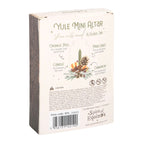 Winter Ritual Candles Cedar and Pine - box back with Yule Mini Altar guide