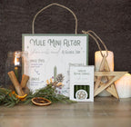 Winter Ritual Candles Cedar and Pine - full Yule altar lifestyle shot