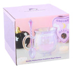 Double Walled Glass Cauldron Mug and Spoon - gift box packaging