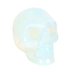 Opalite Gemstone Skull side view white background
