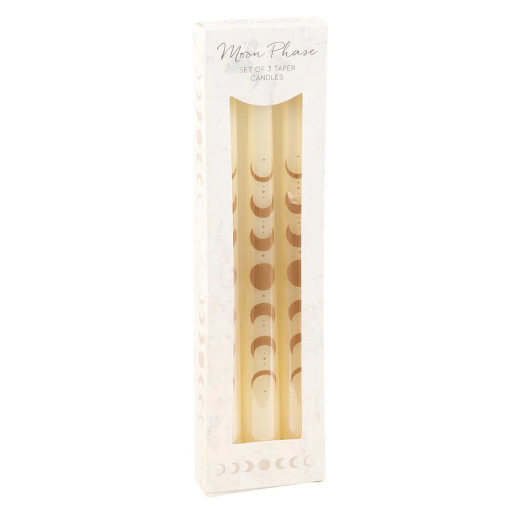 Moon Phase Taper Candles - box front white background 2
